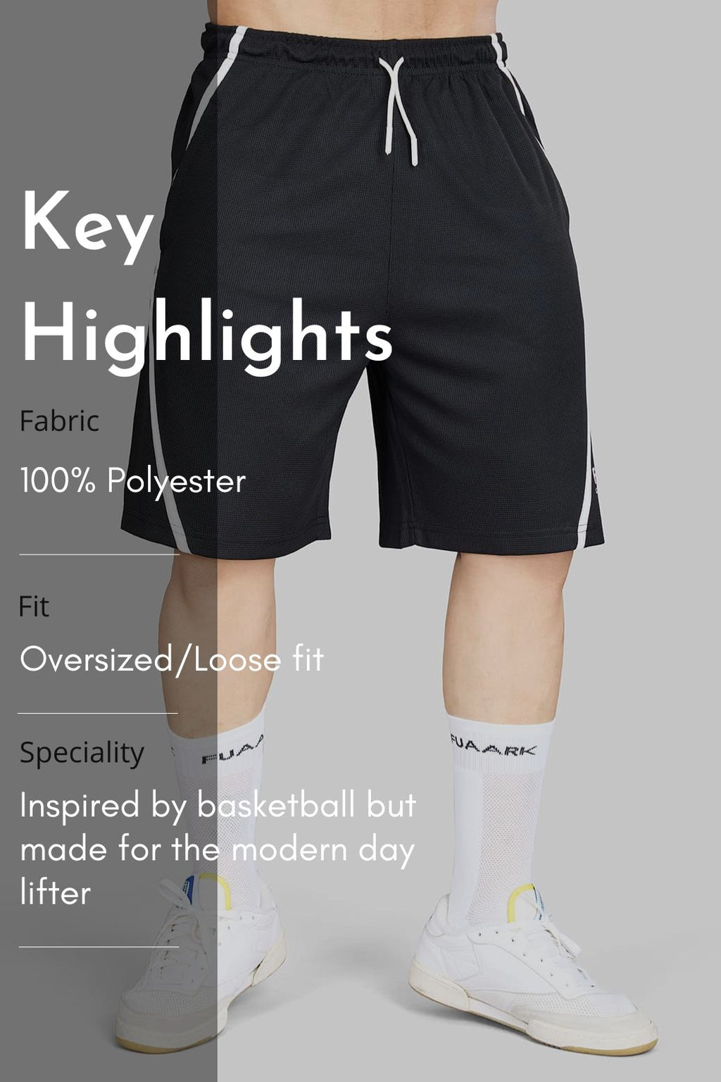 Drip Oversized Shorts Black