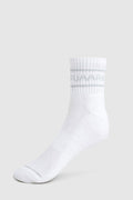 Legacy Quarter Socks White/Grey