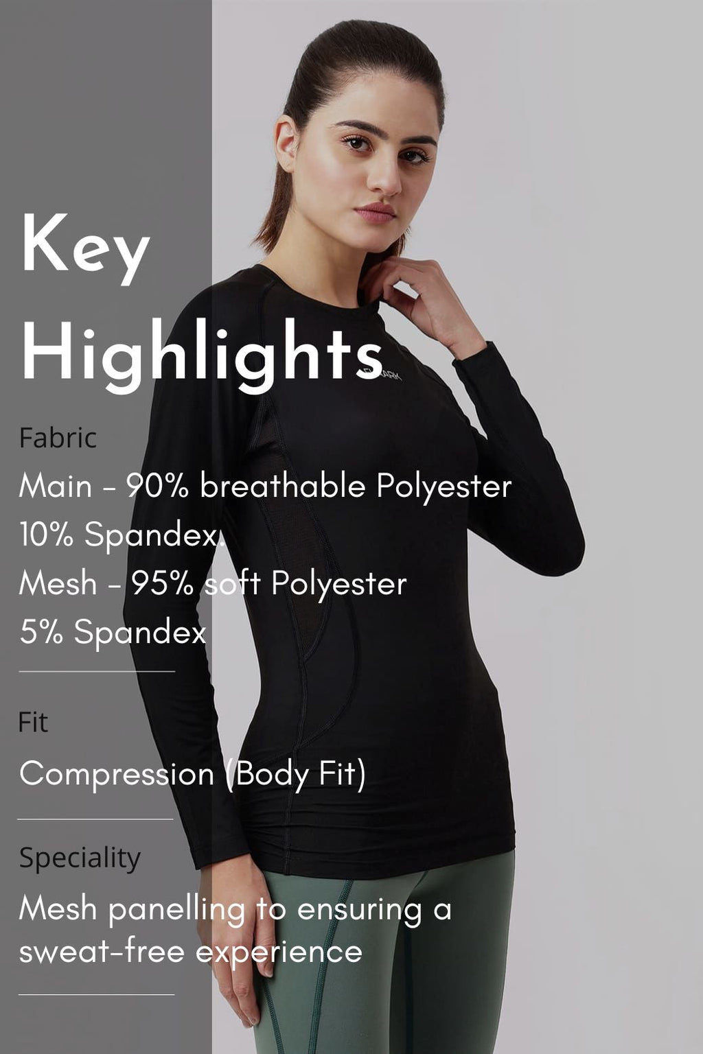 Compression 2.0 Full Sleeves T-shirt Black