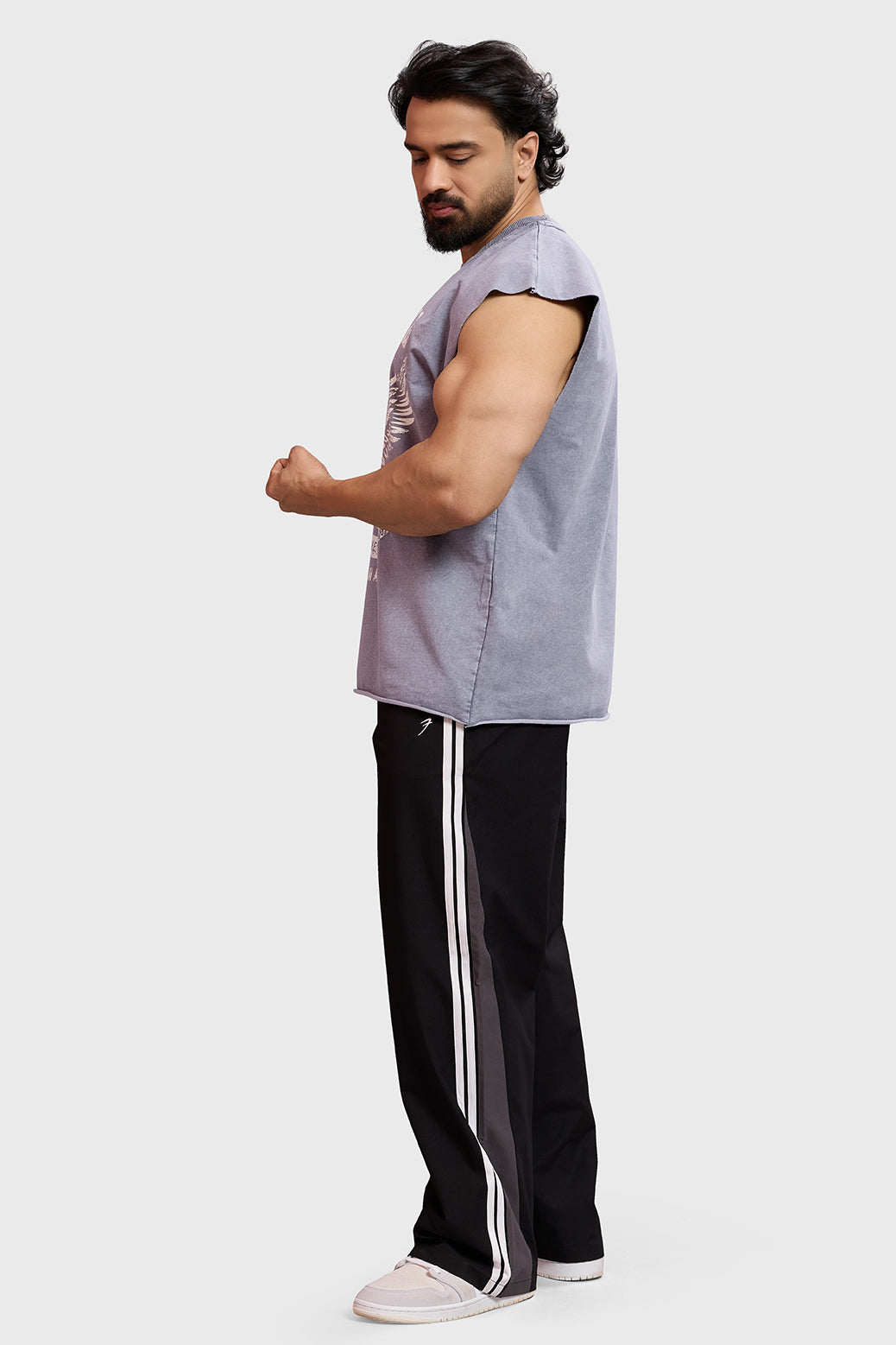 Ascend Washed Capsleeve Tank Light Grey