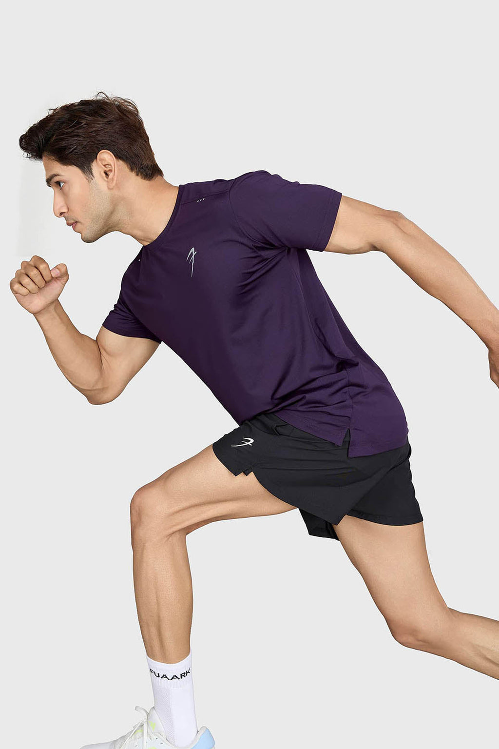 Laser Cut Running T-shirt Violet