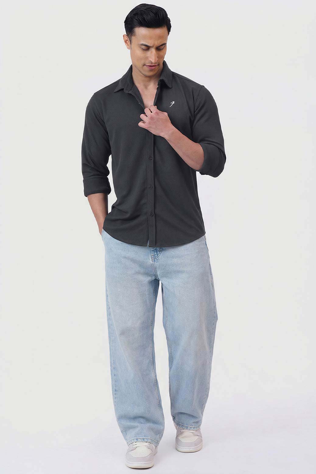 Foundation Fullsleeves Shirt Dark Grey