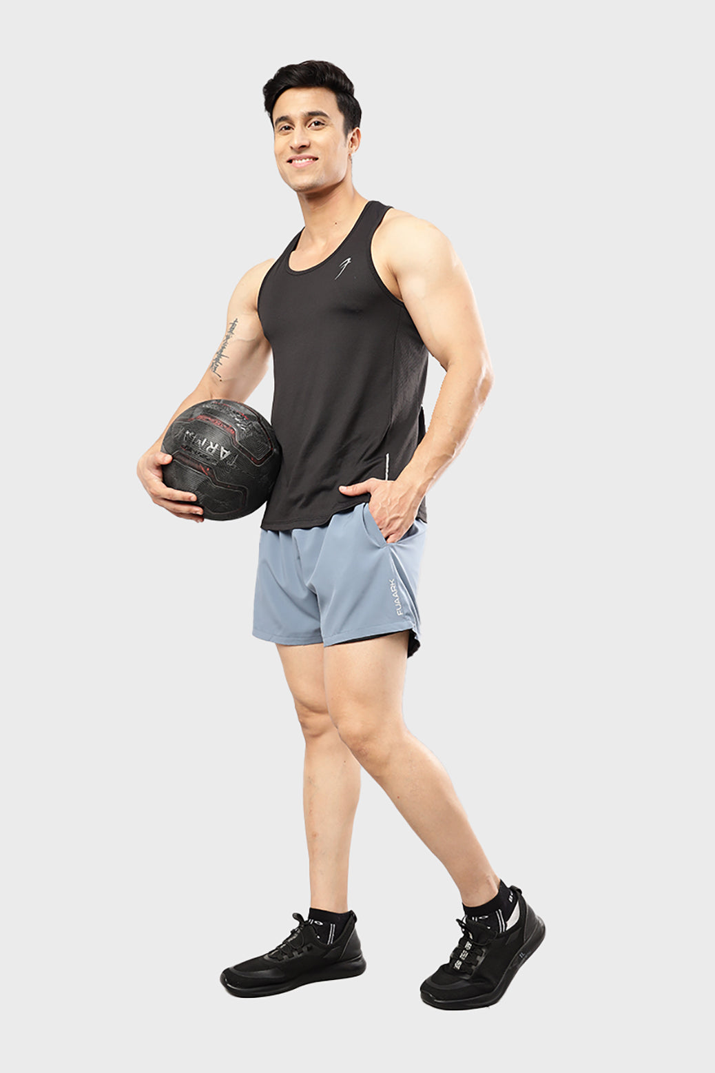Aura Textured Tank Black
