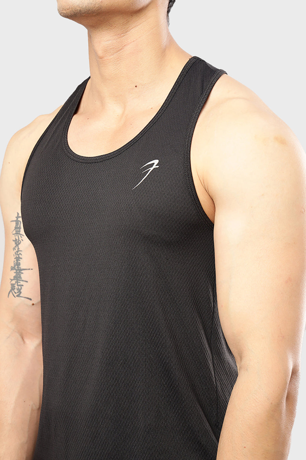 Aura Textured Tank Black