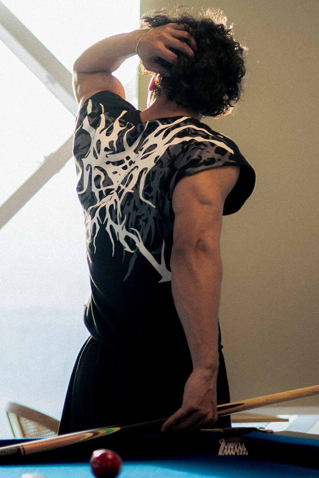 Grim Capsleeve Tank Black