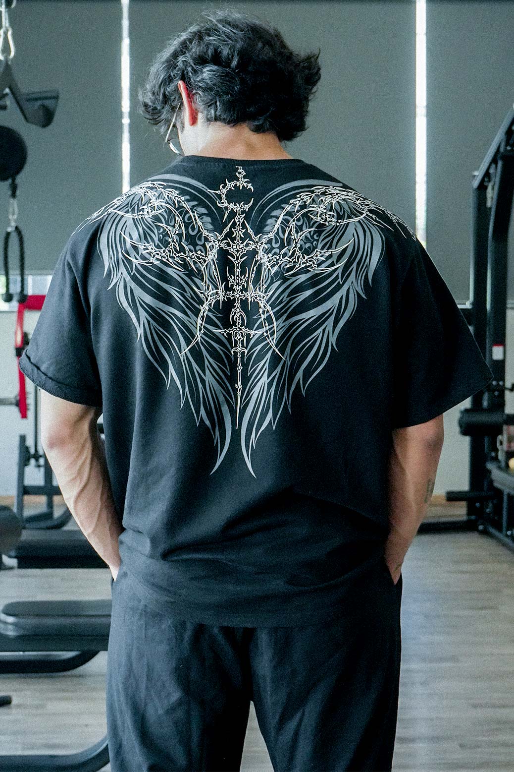 Winged Omen Oversized T-shirt Black