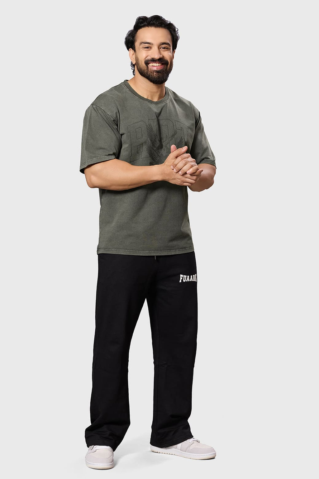 Shadow Washed Oversized T-shirt Olive