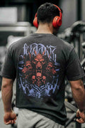 Skull Washed Oversized T-shirt Dark Grey