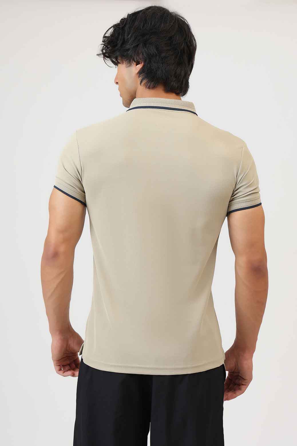 Stride Polo T-shirt Beige
