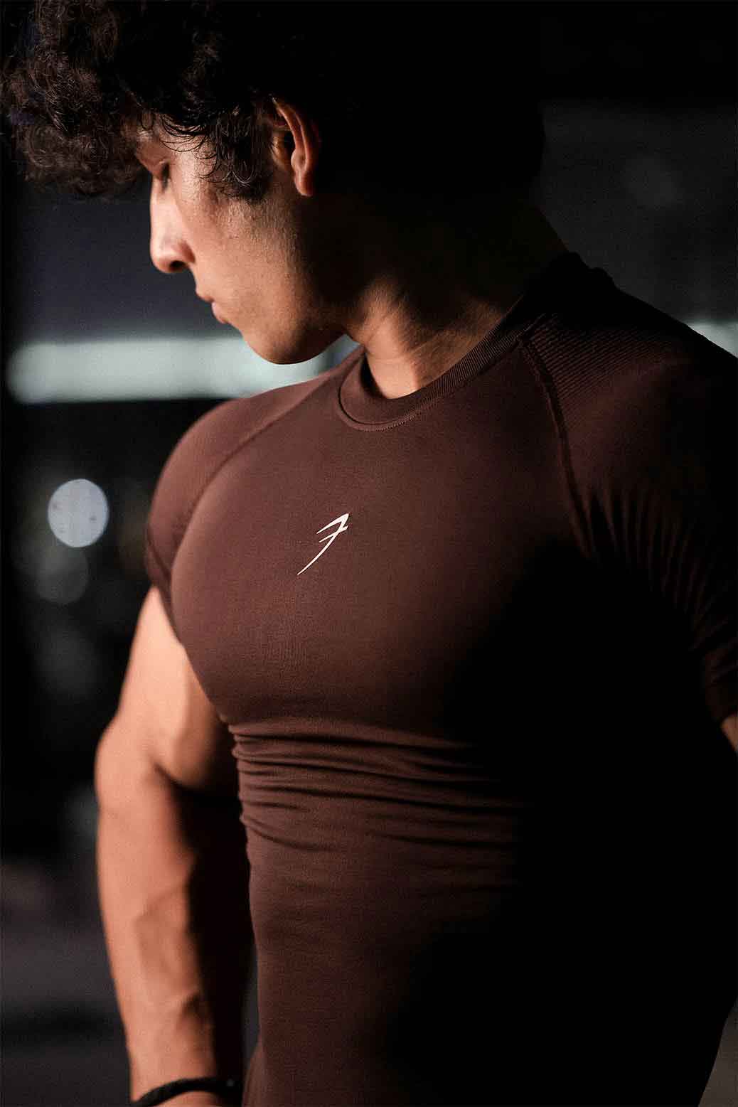 Strength Seamless T-shirt Brown