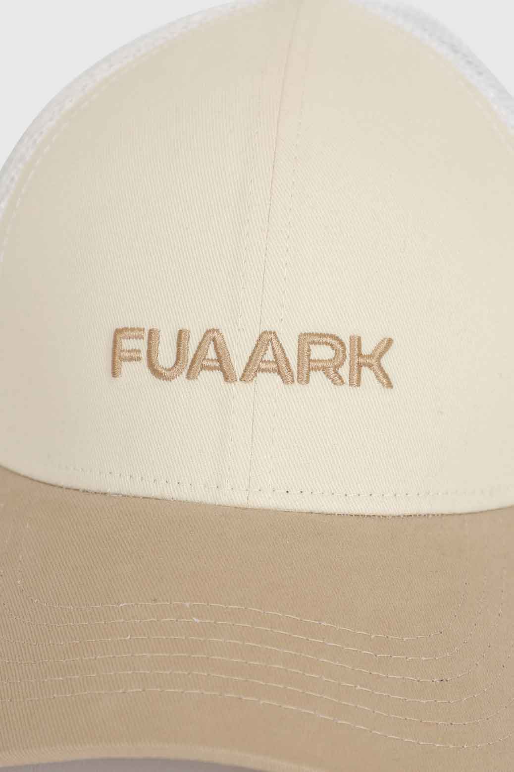 Sleek Trucker  Cap Beige/White