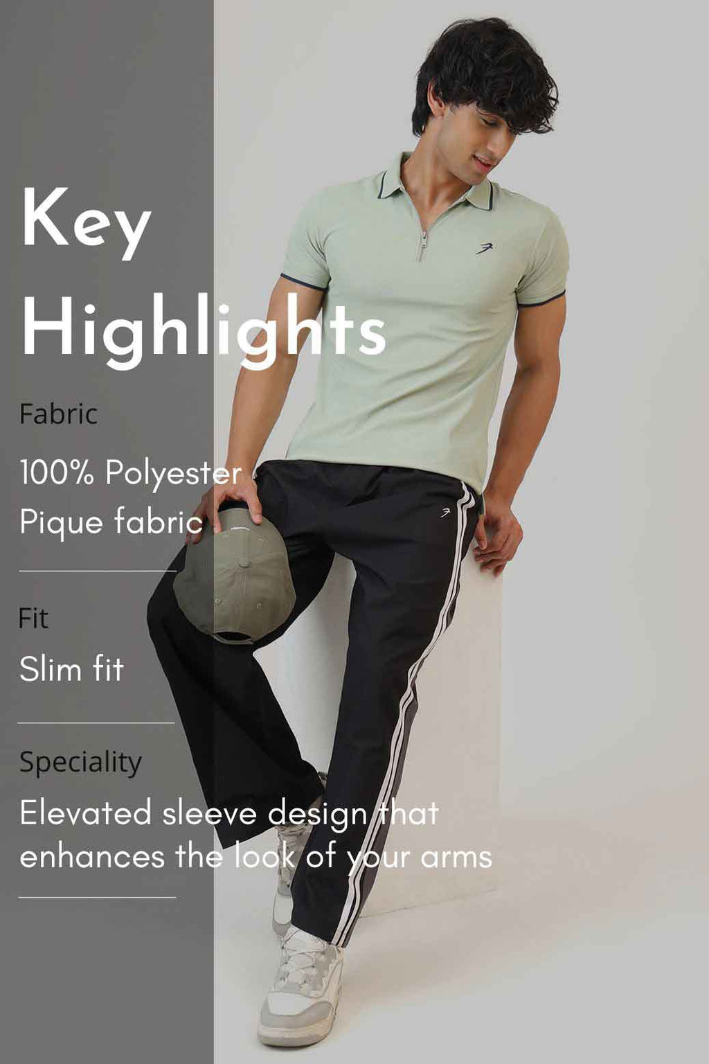 Stride Polo T-shirt Light Green
