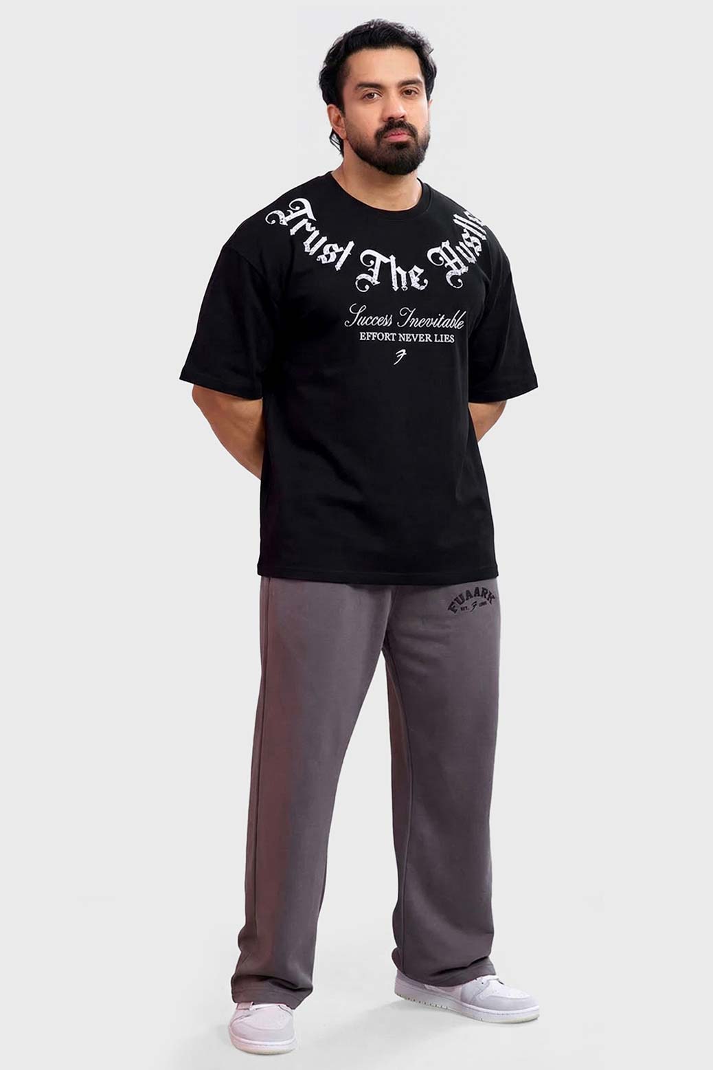 Trust The Hustle Oversized T-shirt Black
