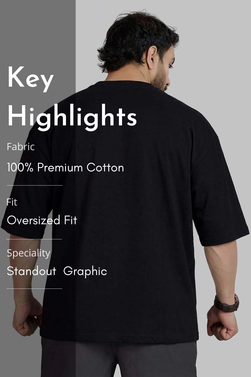 Trust The Hustle Oversized T-shirt Black