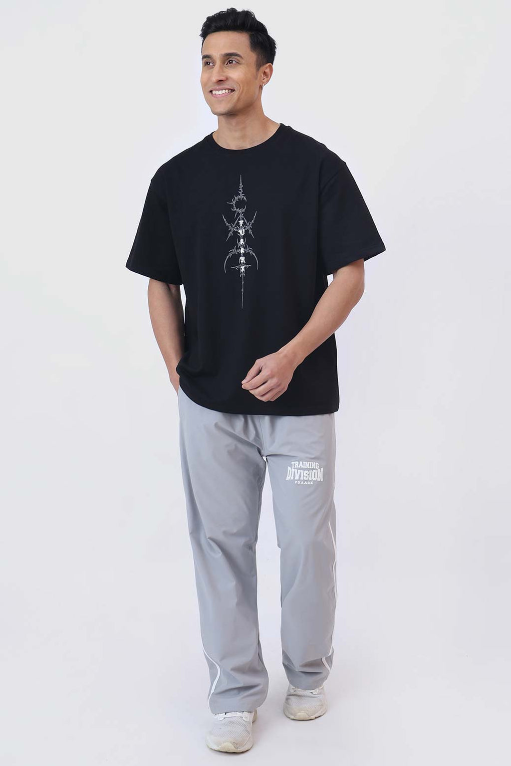 Twin Sword Oversized  T-shirt Black