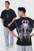 Twin Sword Oversized  T-shirt Black